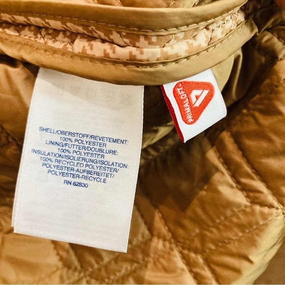 LAND’S END SZ 1X  (16-18) Houndstooth Quilted Funnel Collar Packable Jacket Coat - Picture 12 of 16